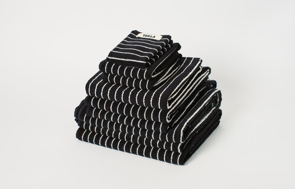 Black Stripes Bath Towel